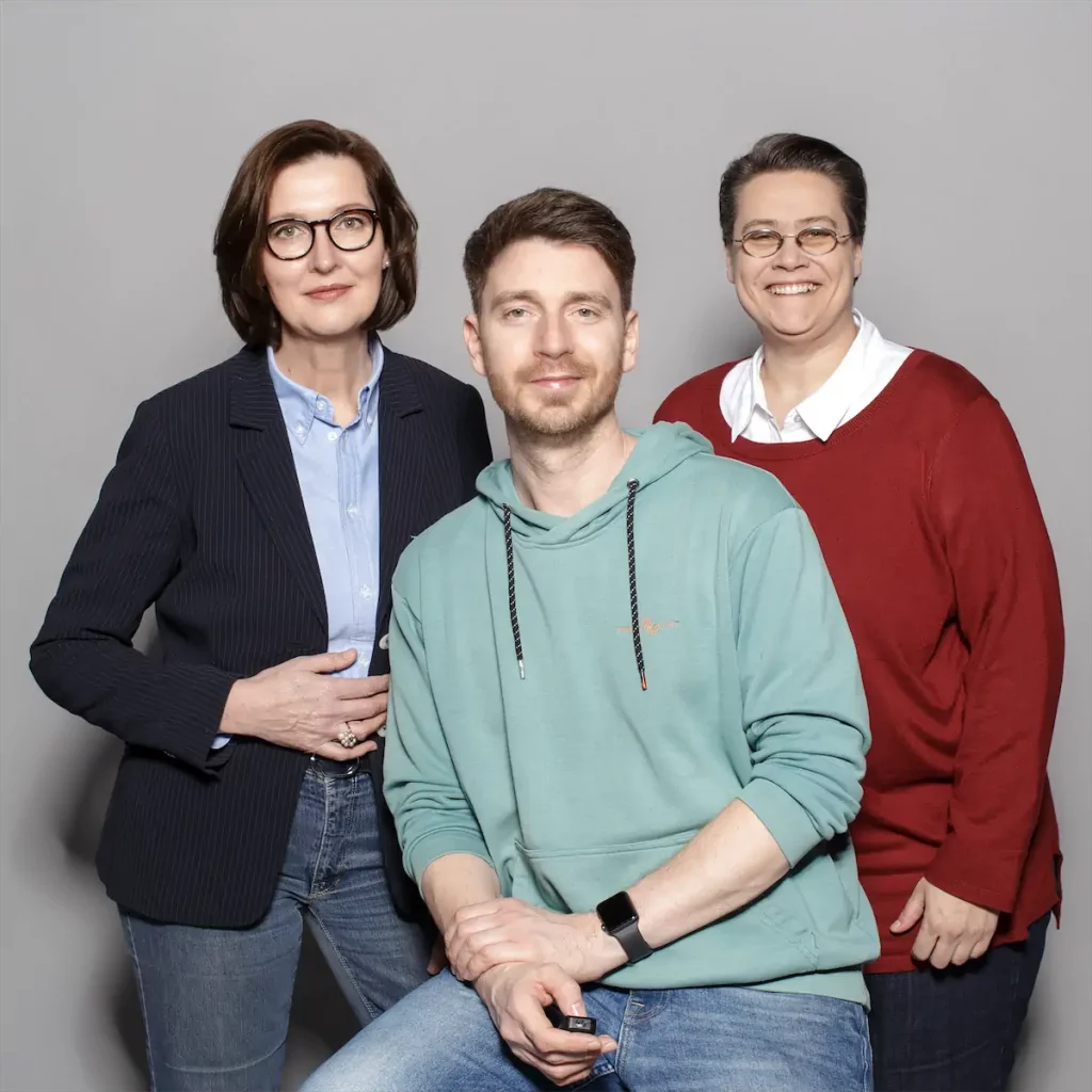 Das Team der Drittelregel Fotoschule – Antje Terhaag, Marwin Vigoo, Kerstin Schütze